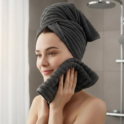 6 Pack Microfiber Hand Towels for Bathroom, 16"x30",Charcoal Gray - color: Charcoal Gray