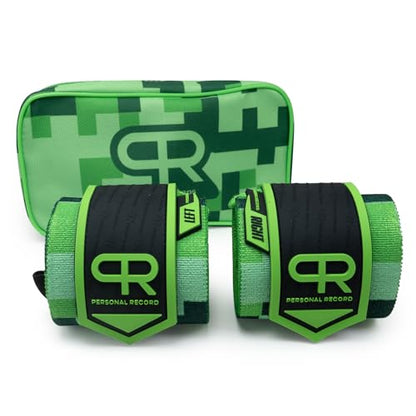 Heavy Duty Premium Wrist Wraps, More Elasticity, Reinforced Stitching, Extra Wide Strap, Strong Thumb Loop, Larry Wheels Weightlifting Wraps - color: Digital Neon