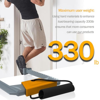 Portable Pull Up Bar - Adjustable Doorway Home Gym with 330lbs Capacity - No Screw Installation for Workout Anywhere - Lightweight Travel Fitness Equipment