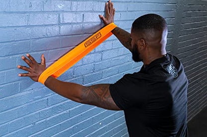 Fabric Mini Loop Non-Slip Resistance Band Set | Warm-Up, Physical Therapy, Glute Training, Speed and Agility Exercise Bands - color: Level 2 - Light (Orange)