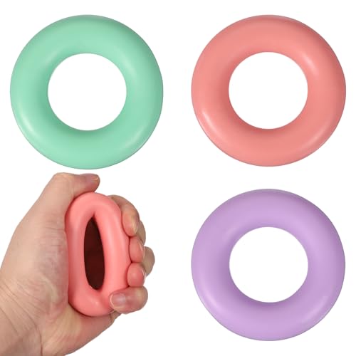 Grip Strength Trainer Rings, Portable Hand Grip Strengthener Finger Forearm Strengthener - Fitting for (Athletes/Rock Climbing/Workout/Fitness) - color: Orange, Green, Purple, size: 2.8"