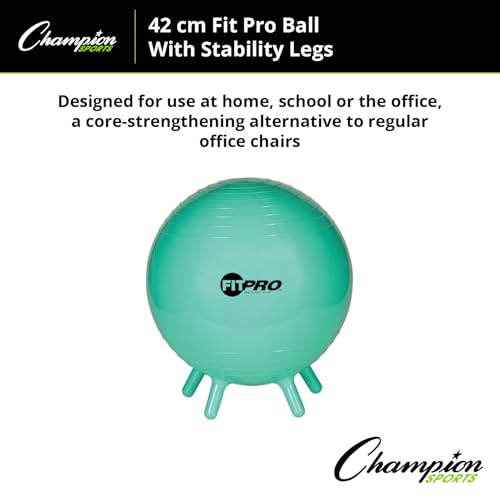 Champion Sports FitPro & Maxafe® Sitsolution Stability Balls – Balance, Core, & Strength Exercise Ball for Home, Gym, or Office Workouts – Durable, Burst-Resistant Fitness Ball