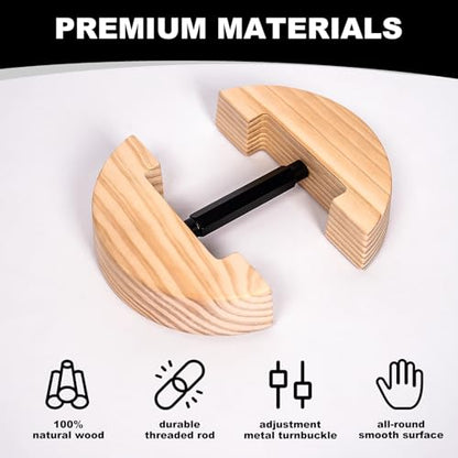Hat Stretcher for Fitted Hats, Cowboy Hat Stretcher Fitted Hat 7 to 8 1/2, Adjustable Wooden Hat Jack Stretcher Fits All Caps - color: Black