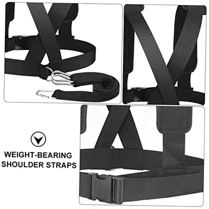 2pcs Resistance Sled Harness for Fitness Training and Running Speed Enhancement Portable Shoulder Straps Belt for Strength Workouts and Outdoor Sled Pulling