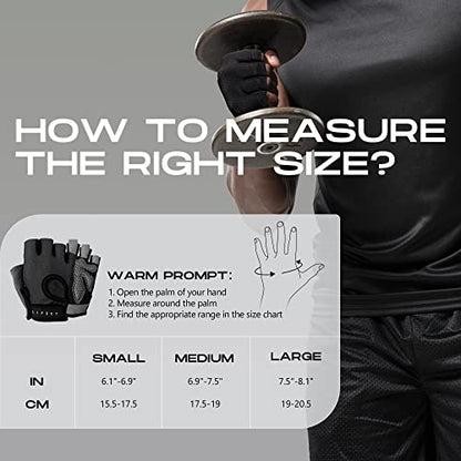 LIFECT Essential Breathable Workout Gloves, Weight Lifting Fingerless Gym Exercise Gloves with Curved Open Back, for Powerlifting, Women and Men