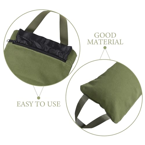 Canvas Exercise Sandbag for Fitness and Yoga Training, Empty Weight Sand Holding Bag, Military Green, Suitable for Strength and Leg Workout