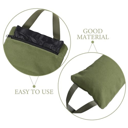 Canvas Exercise Sandbag for Fitness and Yoga Training, Empty Weight Sand Holding Bag, Military Green, Suitable for Strength and Leg Workout