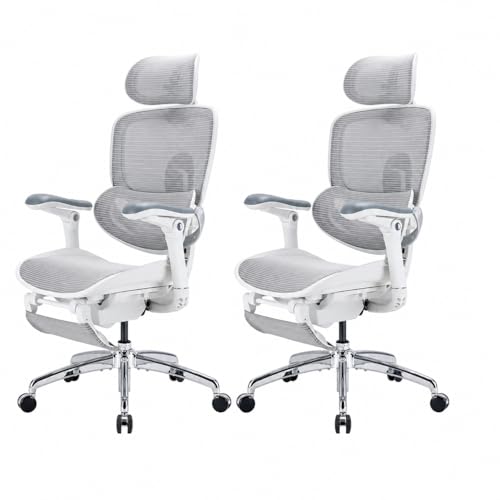 SIHOO Doro C300 Pro V2 Ergonomic Office Chair with Footrest, 2 Packs, Grey - color: Grey, size: Pack of 2
