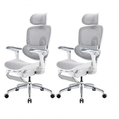 SIHOO Doro C300 Pro V2 Ergonomic Office Chair with Footrest, 2 Packs, Grey - color: Grey, size: Pack of 2