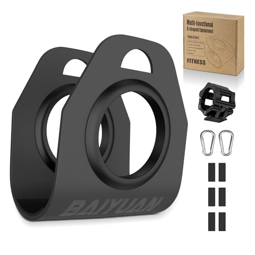 Home Gym Clips, Convert Dumbbells to Barbell, Turn Bars into Landmines, T-Bar Row with Any Grip, Hook Dumbbells on Dip Belts, Versatile Weightlifting Accessory for Olympic - color: Black, size: Olympic 2", Single