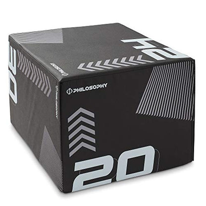 Philosophy Gym 3-in-1 Foam Plyo Box, Soft Plyometric Jump Box for Home Gym, HIIT, Jumps, Step-Ups, Agility and Strength Training