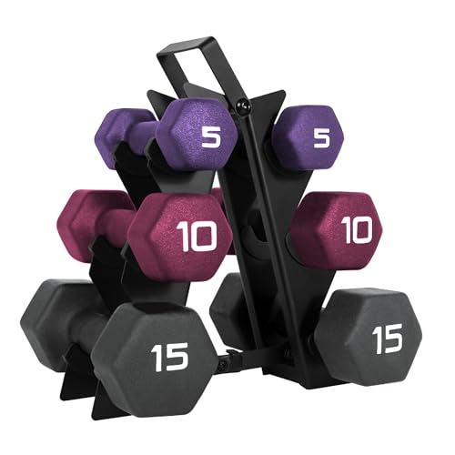 CAP Barbell Neoprene Dumbbell Weights Pairs & Sets | Color Series - style: 60 lb Set
