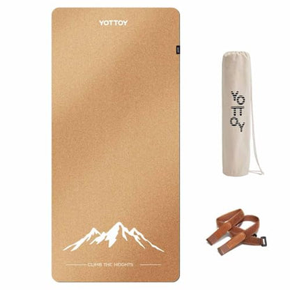 YOTTOY Yoga Mat,Non-Slip Hot Yoga Mat with Anti-Tear Design and Friendly Natural Rubber Mat with Strap and Bag