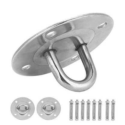 HERCHR 2pcs Battle Rope Anchor Wall Mount for Suspension Straps, Yoga Swing Ceiling Mount Brackets, Body Weight Strength Training System, Yoga Swing Hammock