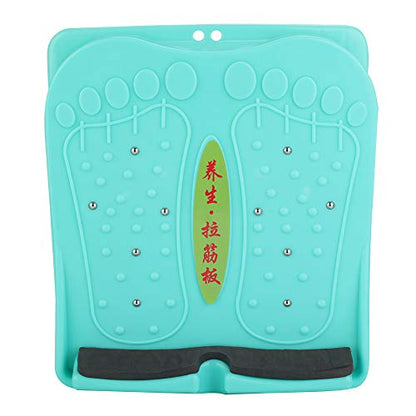 Household Folding Foot Calf Stretcher Massage Leg Fitness Slant Pedal Board Adjustable Incline Slant Board for Effective Calf Ankle and Foot Stretch Ideal for Post (Blue Green)