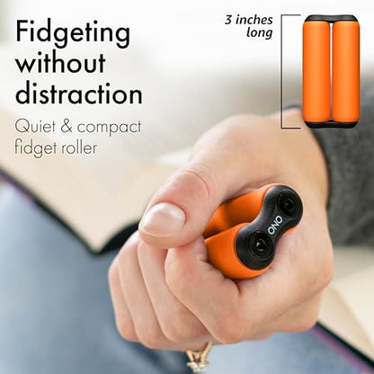 ONO Roller - Handheld Fidget Toy for Adults | Help Relieve Stress, Anxiety, Tension | Promotes Focus, Clarity | Compact, Portable Design (Orange, Junior Size - ABS Plastic) - size: Junior Size, style: ABS Plastic - Orange