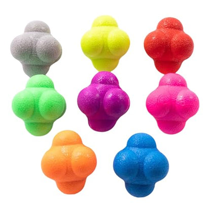 Reflexes Reaction Balls Speed and Agility Training Hand Eye Coordination Equipment Training Reaction Balls with 6 Sides Cognitive Development Toy
