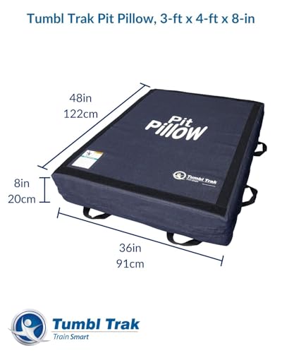 Tumbl Trak Pit Pillow Soft Mat w/Denim Cover - style: 3FT x 4FT x 8IN