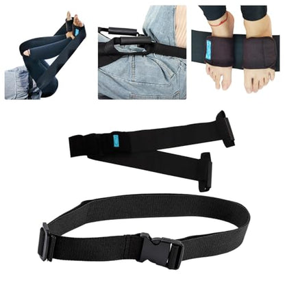 Stretch Bands for Exercise – Leg Stretching Strap for Physical Therapy, Hands-Free/Manual Options for Elderly Rehabilitation Bedridden Patients Lower Limb Myasthenia (2 Feet+Waist Belt) - color: 2 Feet+waist Belt
