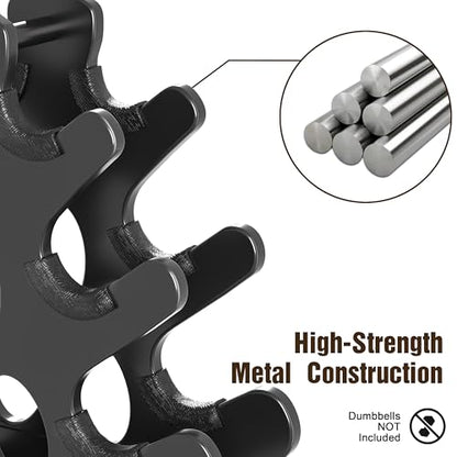 5-Tier | 4-Tier Dumbbell Rack Only Weight Racks For Free Weights Dumbbell Tower (No Dumbbells Rack Only) - size: 5-Tier Rack Only