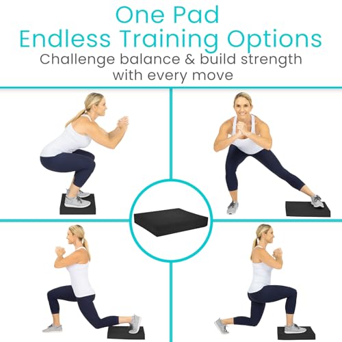 Vive Balance Pad - Foam Large Yoga Mat Trainer for Physical Therapy, Stability Workout, Knee and Ankle Exercise, Strength Training, Rehab - Chair Cushion for Adults, Kids, and Travel