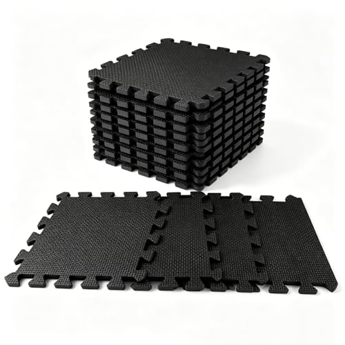 Home Workout 12 "× 12" Interlocking Gym Foam Tiles, 20 Tiles Non-Slip & Noise Reduction Home Gym Flooring Mats, Foam Tiles for Floor, Indoor Fitness Strength Training, Yoga, Easy to Store