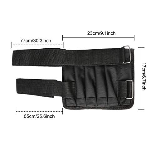 Weighted Wrist and Ankle Bands, 1 Pair Adjustable Ankle Wrist Weight Straps, Leg Arm Hand Cuff Weights with Empty Pocket for Steel Plates(Not Included) Maximum 11lbs, Training