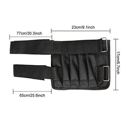 Weighted Wrist and Ankle Bands, 1 Pair Adjustable Ankle Wrist Weight Straps, Leg Arm Hand Cuff Weights with Empty Pocket for Steel Plates(Not Included) Maximum 11lbs, Training