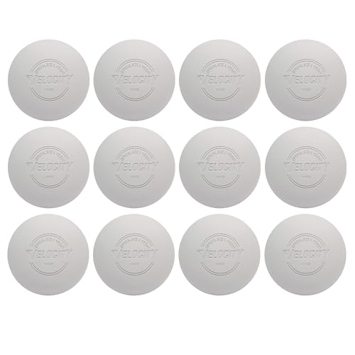 Velocity Lacrosse Balls - 1, 2, 3, 6, 12, 18, 24, 36, 60 and 120 Packs - for Practice, Official NFHS and College Approved Size - color: White, size: 12 Balls, style: Practice Ball