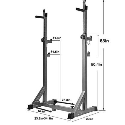 Folding Dumbbell Bench Fitness Multi-Function Barbell Rack Dip Stand Height Adjustable Barbell Stand Weight Lifting Rack - Home Gym Fitness Squat Rack Weight Lifting Bench Press Dipping