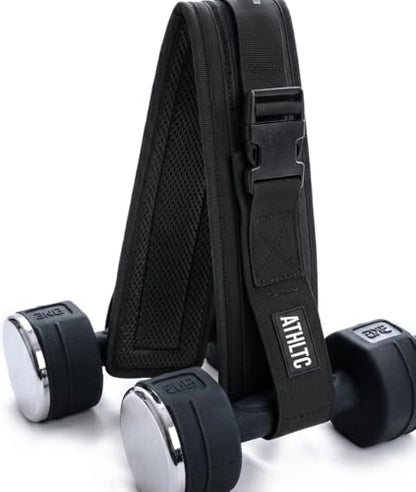 Hip Thrust Belt for Dumbbells - Adjustable Slip-Resistant Neoprene Booty Belt - Glute Belt for Hip Thrusts and Glute Bridges - Supports Kettlebells and Plates