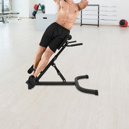 Compact Adjustable Weight Bench for Full Body Strength Training, Ab/Back Hyper Roman Chair, Adjustable Ab Sit up Bench for Home Gym Fitness