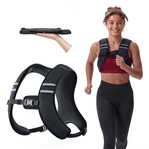ZELUS Weighted Vest, Washable Z-Fit Soft Iron Weighted Vest for Women and Men, 5/10/15 lb Weight Vest with Reflective Strips & Adjustable Straps, Ultra Thin Weight Vest for Gym Strength Training - color: Black, size: 5 LB