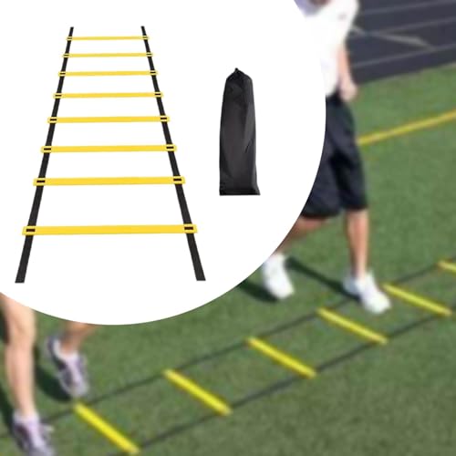 Agility Ladder, Folding Soccer Football Speed Training Ladder for Volleyball Workout Coordination Footwork Balance - Instant Set Up, Portable Sports Equipment- 4 Meters 8 Sections
