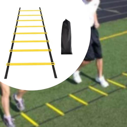 Agility Ladder, Folding Soccer Football Speed Training Ladder for Volleyball Workout Coordination Footwork Balance - Instant Set Up, Portable Sports Equipment- 4 Meters 8 Sections