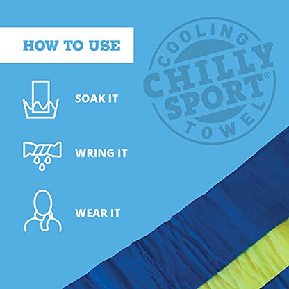 FROGG TOGGS Chilly Sport Cooling Neck Wrap & Head Band - color: HiVis Green