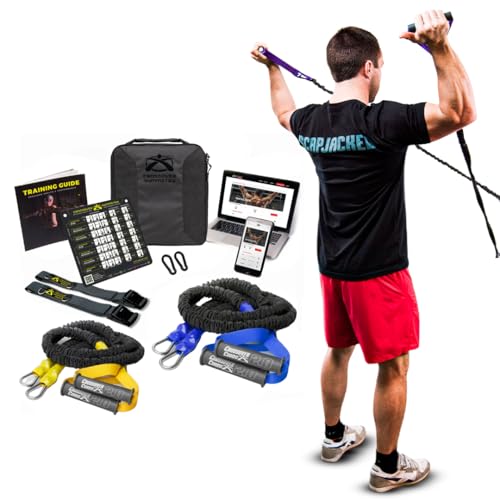 Crossover Symmetry Shoulder System Includes Two Sets of Resistance Bands Attachments Training Guide Exercise Chart Online Workouts for Home Fitness Rehab Rotator Cuff Exercises