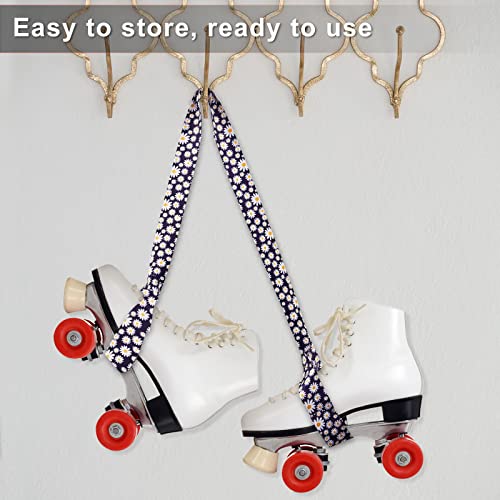 Skylety 2 Pcs Roller Skate Leash Adjustable Stretching Skate Boot Shoulder Strap Carrier for Child Women Men Skating - style: Bouquet Style