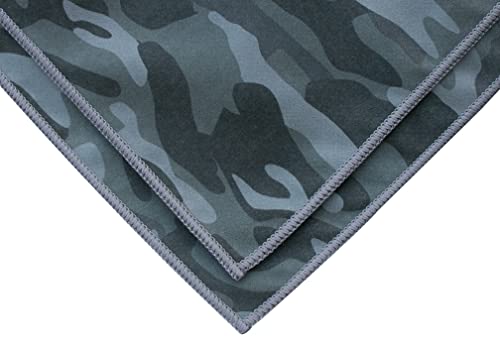 Unisex Sweat Absorbing Microfiber Handkerchiefs Quick Dry Sport Gym Towels 5 Pack - color: Moss Camo