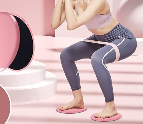 Exercise Core Sliders, 2 Pcs Pink 6.7 Inch Workout Slider for Yoga, Push-up and Sports