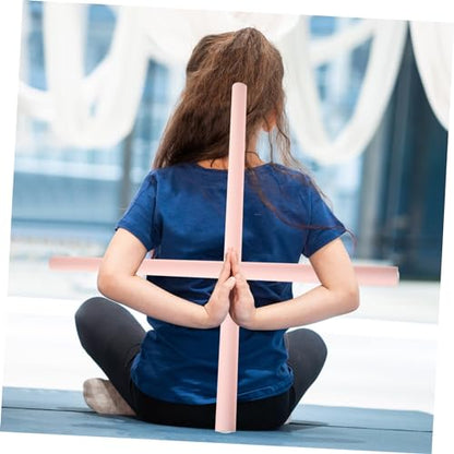 KOMBIUDA Yoga Sticks 2-Pack 23.62In Hunchback Correction Rods Lightweight Back Stretching Tools with Slip-Resistant Surface for Pilates Yoga and Daily Exercise