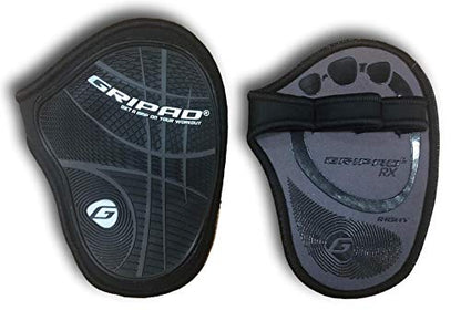 Gripad RX Lifting Grips | The Most Durable Grip Pads Yet | The Alternative to Weight Lifting Gloves, Gym Workouts, WOD, Weightlifting | Neoprene Hand Grips | Flexible Rubber Palm - color: Grey