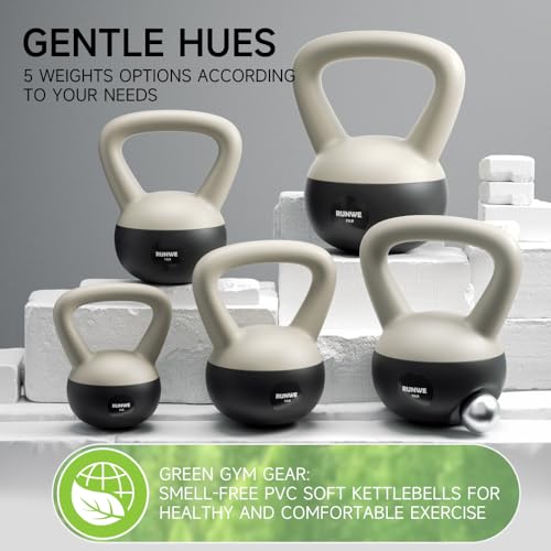 Soft Kettlebell - Sand Filled Kettlebell Cushioned Impact-Resistant Base Options for 25, 20, 15, 10 and 5 LB, Safety Guaranteed Ideal for Men, Women, & Beginners