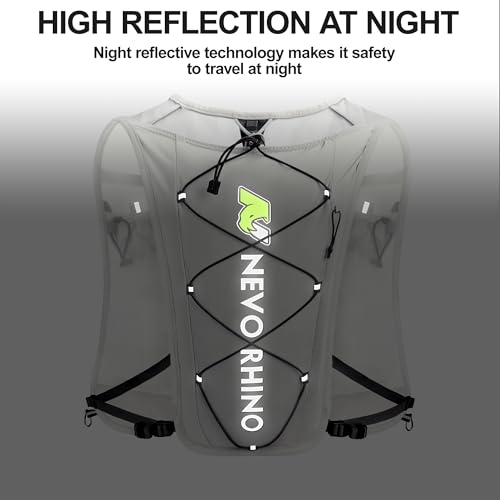 Waterproof Running Vest, 5.5L Breathable Running Hydration Vest with 1.5L Water Bladder, Water Vest for Hiking, Trail Marathon Race, Ideal for Women and Men - color: White
