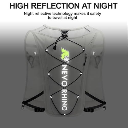 Waterproof Running Vest, 5.5L Breathable Running Hydration Vest with 1.5L Water Bladder, Water Vest for Hiking, Trail Marathon Race, Ideal for Women and Men - color: White