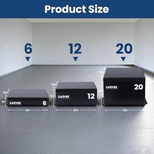 Plyo Box 6/12/20 Inch, Soft Plyometric Box, Stackable Adjustable Plyometric Jump Box, Foam Plyo Box for Home Gym, Strength Training, HIIT, Step Ups and Workouts