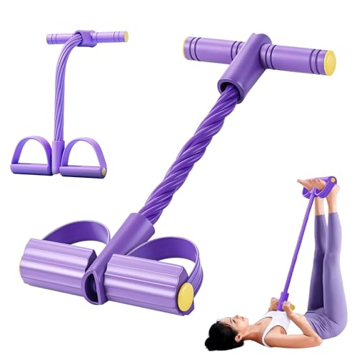 Multifunctional Pedal Resistance Band, 8 Tube Stretch Band with Handle, Upgrade Heavy-Duty TPE Tubes with 300% Stretch, Shaping Exercise Equipment for Abdominal, Leg, Arm and Back Slimming Training