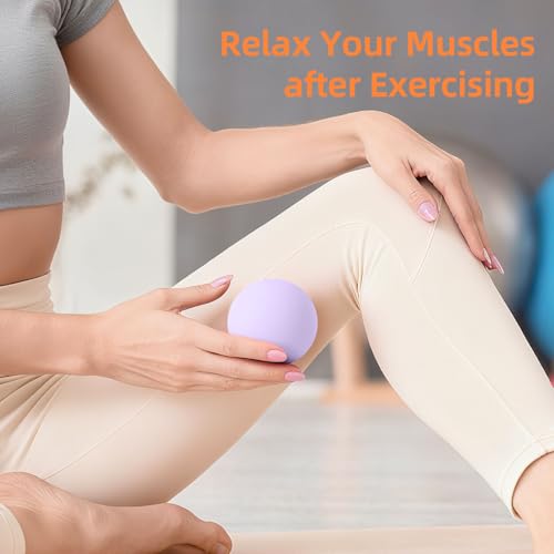 Massage Lacrosse Balls for Myofascial Release, Trigger Point Therapy - color: Purple
