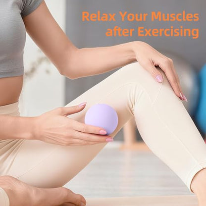 Massage Lacrosse Balls for Myofascial Release, Trigger Point Therapy - color: Purple