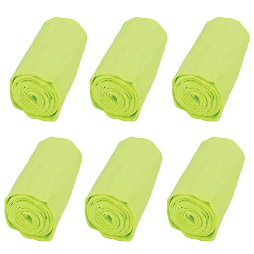 FROGG TOGGS Chilly Mini Cooling Neck Towel, 29" x 3" - color: High Vis Green: 6-pack
